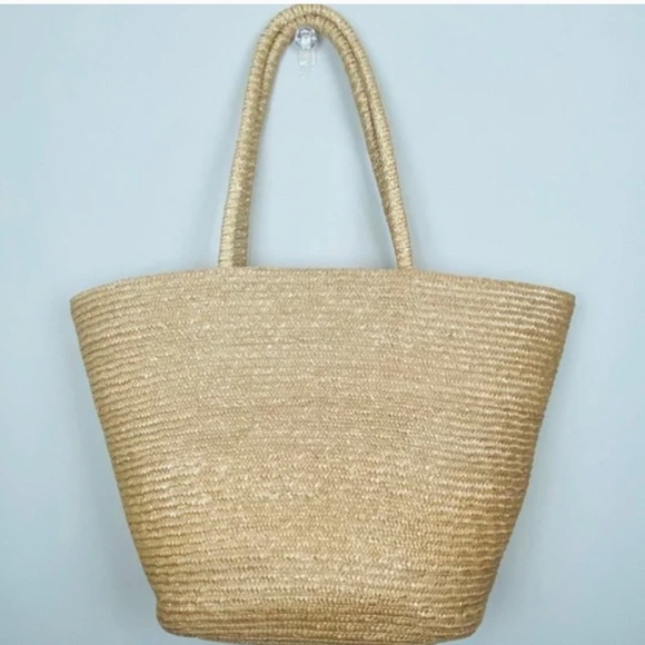 Extra Large Palm Tree Straw Tote - Picture 5 of 7